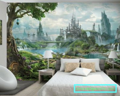 Yatak odasında 364-3D duvar kağıdı - 70 fotoğraf