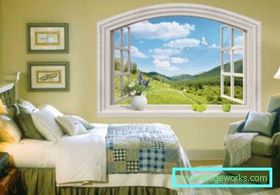 Yatak odasında 364-3D duvar kağıdı - 70 fotoğraf