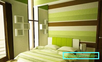 Yeşil tonlarında 1 yatak odası (fotoğraf)