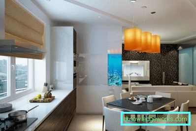 25 metrekarelik mutfak-yaşam alanı tasarlayın. m