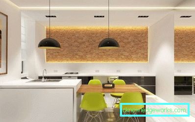 Tuğla duvar mutfak tasarımı