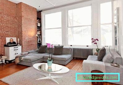 59 tuğla oturma odası - 75 fotoğraf