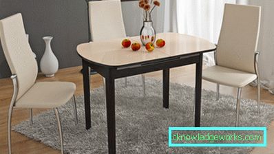 Mutfak için katlanır cam masa Mutfak için katlanır cam masa