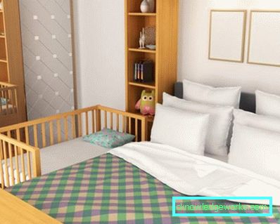 Aynı odada yatak odası ve kreş Aynı odada yatak odası ve kreş