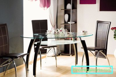 Mutfak için fotoğraf baskısı ile cam masalar